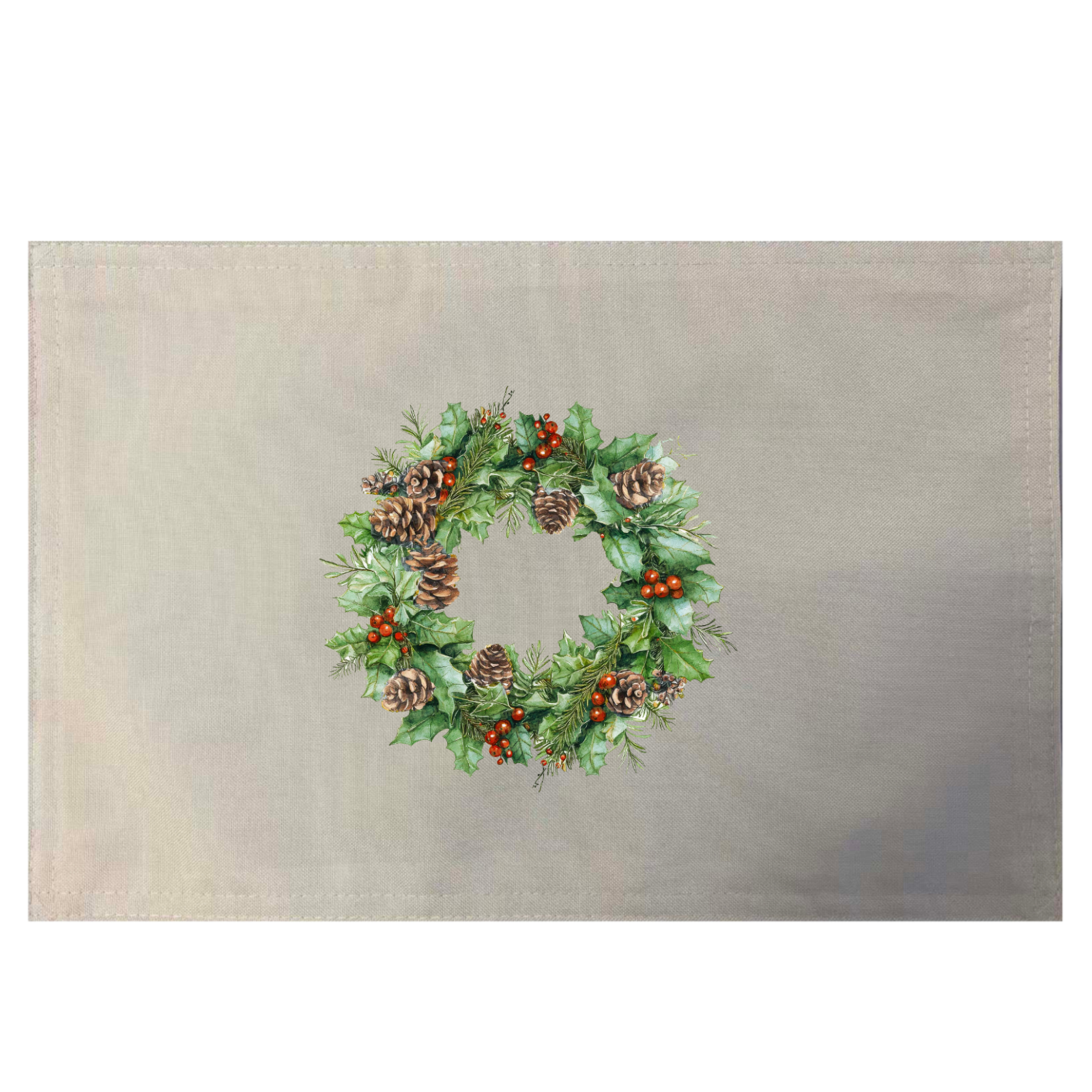 Pine Cone Wreath Placemats. Indoor/Outdoor. 12" x 18" (Set of 4) - Image 3