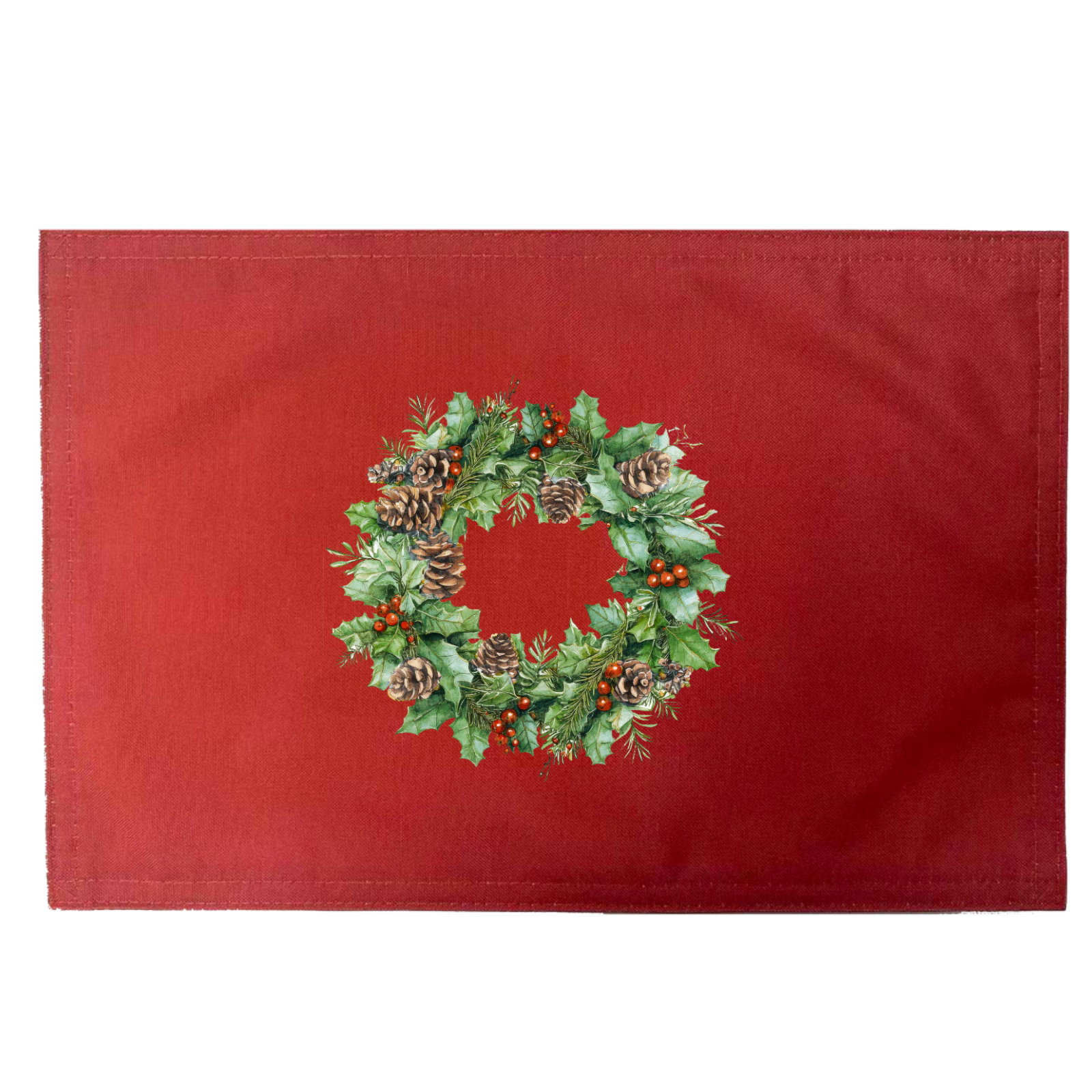 Pine Cone Wreath Placemats. Indoor/Outdoor. 12" x 18" (Set of 4) - Image 4