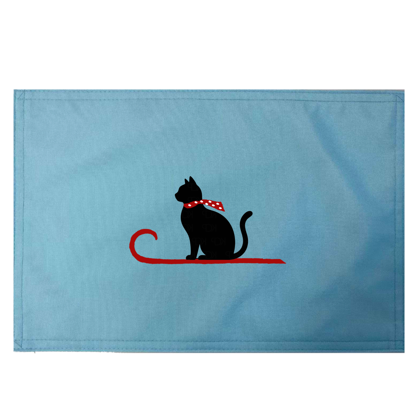 Sleigh Cat Placemats. Indoor/Outdoor. 12" x 18" (Set of 4) - Image 2
