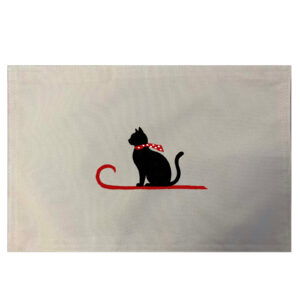 Sleigh Cat Placemats. Indoor/Outdoor. 12″ x 18″ (Set of 4)