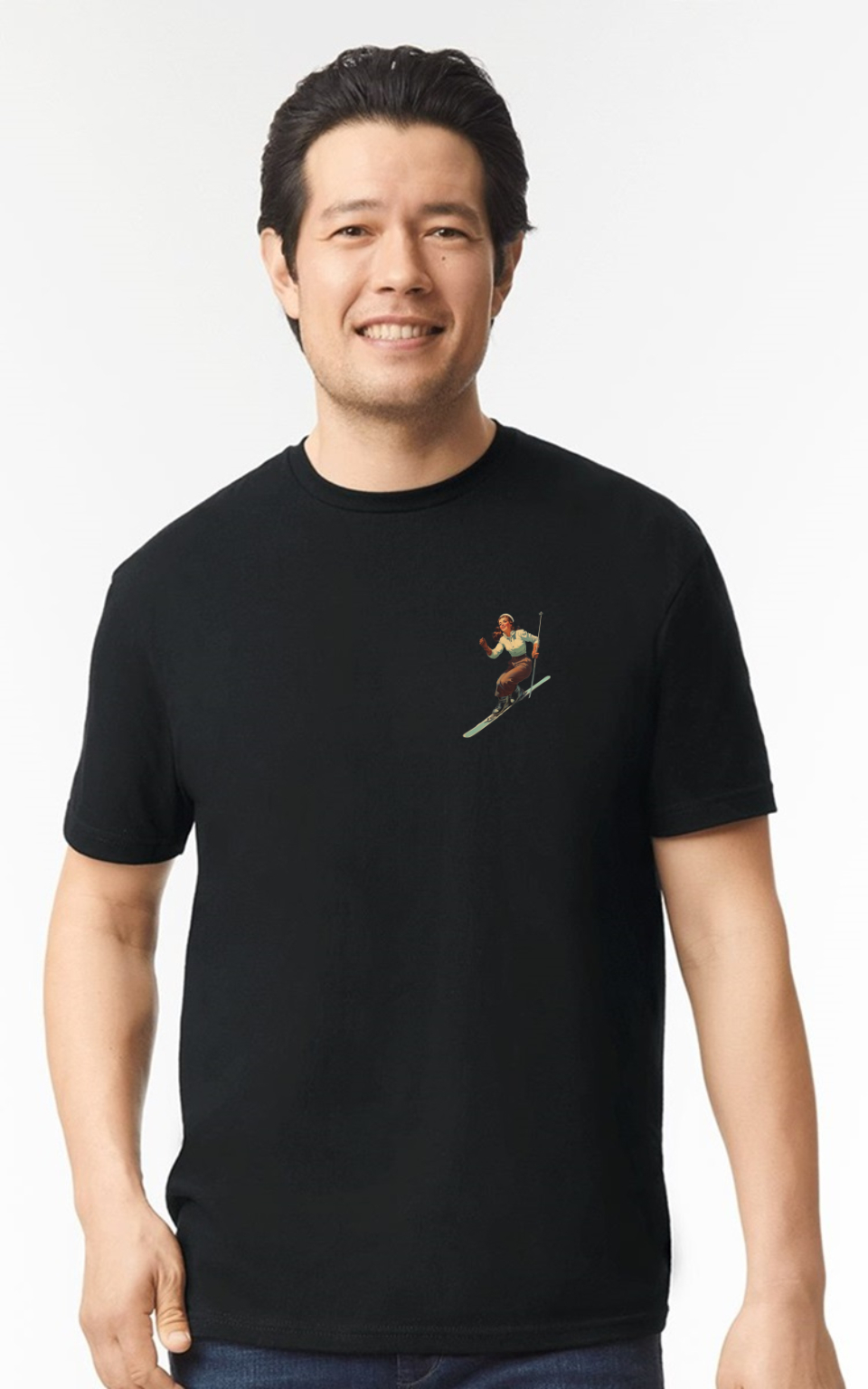 Vintage Ski Girl T Shirt - Image 2