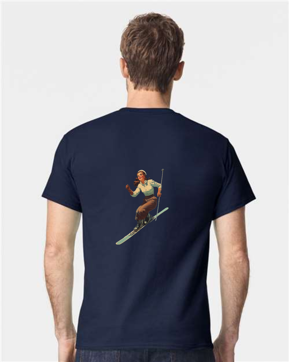 Vintage Ski Girl T Shirt - Image 3